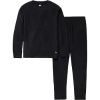 Burton Heavyweight Fleece Long Sleeve Base Layer Set Noir 10 Years Enfants