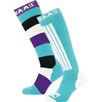 Poederbaas Chaussettes de Ski Poederbaas Unisexe Striped Mint (Lot de 2)-Pointure 31 - 34