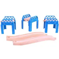 Bigjigs Houten Treinset Brugdelen en Rails - 5-delig