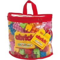 Ecoiffier Pochette transparente avec 100 briques de construction
