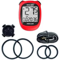 Meilan Compteur de vélo M3 Mini avec GPS intégré, écran 1,6 pouces, rouge