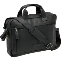 New Looxs Taka na notebook Luko 7,5 l - 42 x 6 x 30 cm - Luxusná koa - ierna
