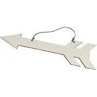 Gerkimex Flèche en bois avec pendentif Contreplaqué, 38 cm