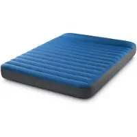 Intex 64013 - Lit à air - Queen Dura-Beam Truaire incl. pompe à air USB (bleu, 152x203x22) Matelas à air Lit de camping
