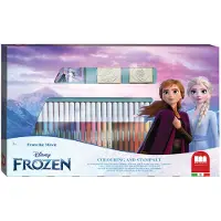 Sonstige Verlage FROZEN 2 - Set de coloriage XL, 41 pièces, livre de coloriage et tampons inclus