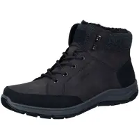Rieker Bottines à lacets brun foncé / gris chiné / noir