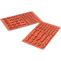 Silikomart Sf 174 Choco 123 Moule en silicone, Moule à gâteau, Marron