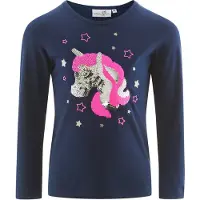 Happy girls T-Shirt bleu marine / marron / or / rose