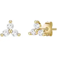 Lulu & Jane Boucles d'oreilles jaune d'or / transparent