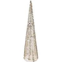 Nampook Albero decorativo a LED, 80 LED, 80 cm, colore oro, luce bianco caldo