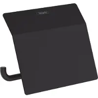 Hansgrohe Porte-rouleau de papier AddStoris, avec couvercle, noir mat