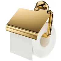 Tiger Porte-Rouleau de Toilette Tiger Cooper avec Clapet Gold