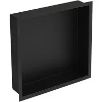 Plieger Inbox Inbouwnis - Met Flens - RVS - 30x30x7.5cm - Matzwart