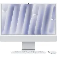 Apple Imac 24" Argent - M4 (8 Coeurs Cpu 8 GPu) 16 Gb 256 Gigabit Ethernet Azerty (mwuc3f)