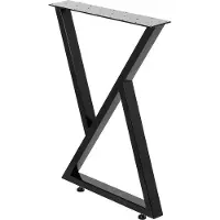 Vevor Pieds de Table Réglable Hauteur 71 cm Pieds de Table en Acier 2 Pièces Pieds de Table à Manger Capacité 800 kg Pieds de Table en Métal Pieds Réglables Design Zigzag Industriel