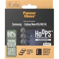 PanzerGlass Hoops Optic Rings Protection caméra pour Samsung Galaxy A16 - Transparent