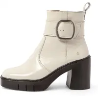 Art pour femme. 1197911ZZ003_020 1979 bottines en cuir beige (36), 8 à 10 cm, Fermeture éclair, Casuel