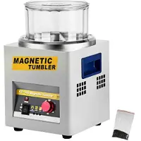 Vevor Polisseur de Bijoux Magnétique 800 g Machine de Polissage à Bijoux Rotatif Polisseuse à Tambour Rotative Professionnelle avec Rotation Bidirectionnelle 2000 tr/min pour Bijoutier Bijouterie