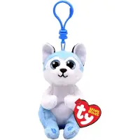 TY Beanie Babies Bellies Clip Thunder Husky, 10cm
