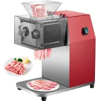 Vevor Trancheuse Électrique Lame de 3,5 mm Trancheuse à Jambon 1440 tr/min Trancheuse Charcuterie en Acier Inox et Matériau PC Transparent 850 W pour Boucherie Restaurant de Fondue Maison de Boulette