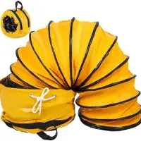 Vevor Tuyau de Ventilation Longueur 7,6 m Conduit Flexible en PVC Tuyau d'Évacuation Flexible pour Ventilateurs Diamètre de 30,48 cm Gaine Flexible Pliable pour Extracteurs d'Air Échappement Usines