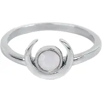EtNox Bague Gothic de - Lune - pour Femme - couleur argent - Taille 62