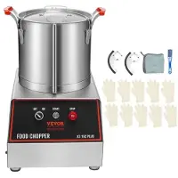 Vevor Robot Culinaire 1400 W Robot de Cuisine Capacité 15 L Mixeur Multifonction Cuisine en Acier Inoxydable Alimentaire Hachoir Électrique pour Légumes Fruits Préparation Culinaire Restaurant Hôtel