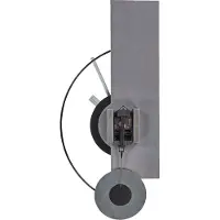 Beliani Horloge murale gris acier métal 31 x 63 cm design minimaliste moderne sans chiffres décoration salon