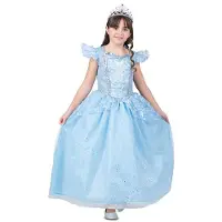 MOM Costume De Princesse Soulier De Verre Avec Gants Et Robe Enaguas