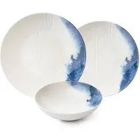 Hermia Concept , GBSATN24Y4R30483, Service de table (24 pièces), 100 % PORCELAINE, Multicolore, 25 x 25 x 2 cm