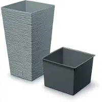Prosperplast 11l Furu Collection 26.5x26.5x50 Cm Flowerpot Gris