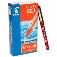 Pilot Stylo Roller V-BALL encre rouge pointe 0.5 mm