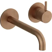 Hotbath Cobber Partie visible - pour robinet de lavabo encastré - bec 18 cm - Living colours - Laiton vieilli CB105EXT18AB