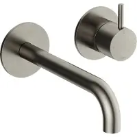 Hotbath Cobber Partie apparente - pour robinet de lavabo - bec 18 cm - Nickel brossé CB105EXT18GN