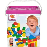 Simba Blocs en bois colorés, 50 pièces.
