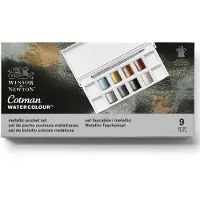 Winsor & Newton Set de 8 demi-godets Aquarelle Cotman Couleurs métalliques