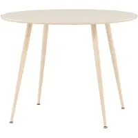 Ebuy24 Plaza table de salle à manger Ø100 cm whitewash.
