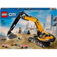 LEGO City Excavatrice de Chantier Jaune 60420 - Set de Construction 633 Pièces, 3 Minifigures, 8+ Ans