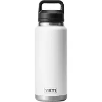 Yeti Rambler Bottle 36oz Chug Cap, White, bouteille isotherme avec bouchon large, 1L