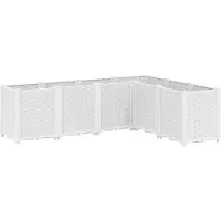 vidaXL Jardinière blanc 160x120x53 cm polypropylène