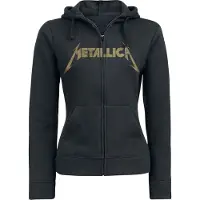 Metallica Sweat-shirt zippé à capuche de - Hetfield Iron Cross Guitar - M - XXL - pour Femme - noir - Taille XXL