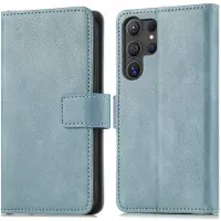 IMoshion Étui de télephone portefeuille de luxe pour Samsung Galaxy S25 Ultra - Bleu clair
