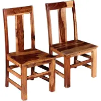 vidaXL Chaises de salle à manger 2 pcs. Bois massif