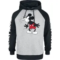 Minnie & Mickey Mouse Sweat-shirt à capuche Disney de - Tongue Out - S - L - pour Homme - gris/noir - Taille S