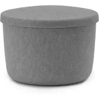 Normann Copenhagen Pouf de rangement Hide gris petit