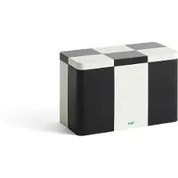 HAY Tin Container Boîte de Rangement Medium | Black and off-white