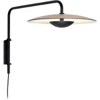 Marset Ginger A LED Applique 32A | Plug - Fixture comes with a cord and on|off switch with plug | Oak