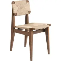 Gubi C-Chair Chaise de Salle à Manger American Walnut Oiled | Paper Cord