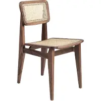 Gubi C-Chair Chaise de Salle à Manger American Walnut Oiled | All French Cane