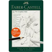 Faber-Castell Pitt Mat Graphite Pencil 11 Units Noir Enfants